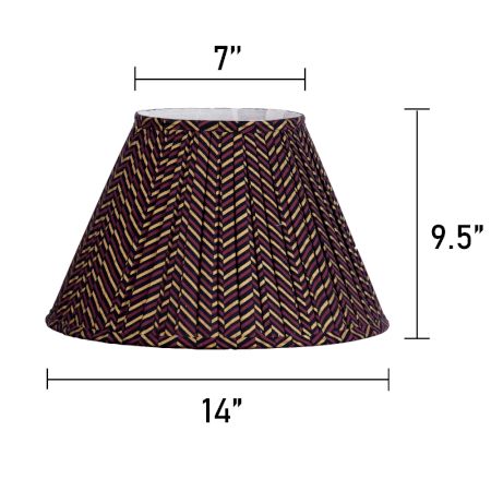 Chevron Block Print Pleated Empire Lampshade